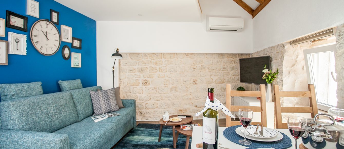 Living & dining room in Vivid flat with lofted bedroom