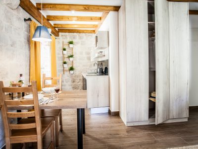 Dining table in First floor studio apartment